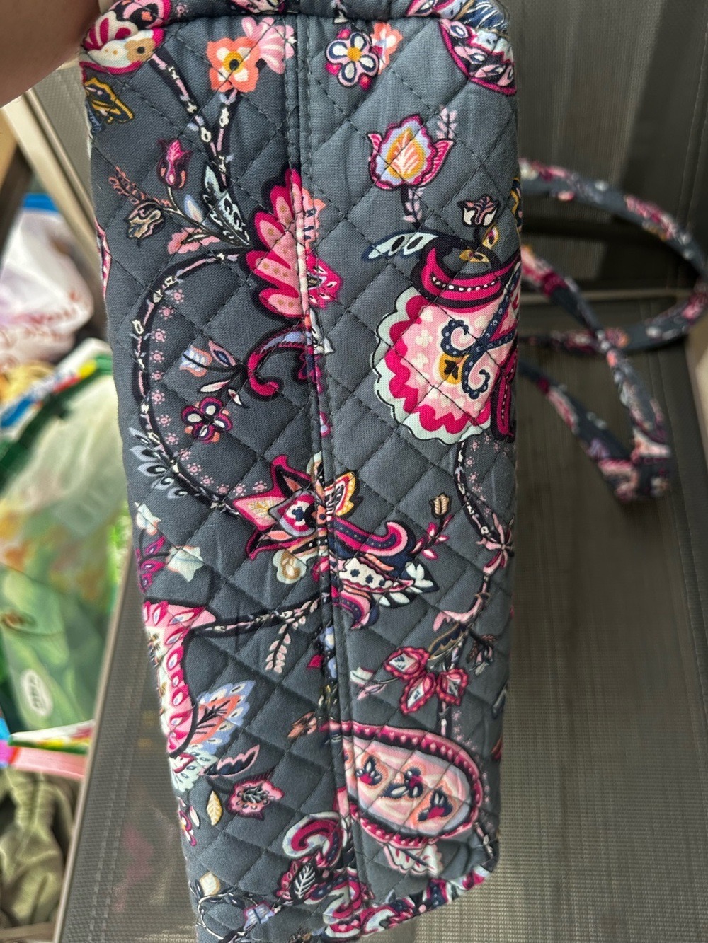 Vera Bradley Quilted Tote Bag Felicity Paisley Pattern Coastal Grandma Teacher - Picture 6 of 6